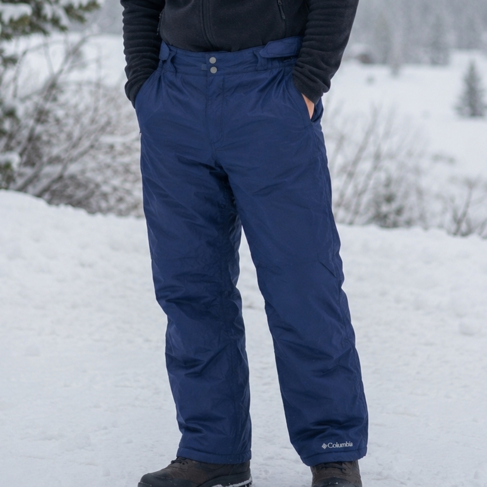 Columbia Men’s XL Navy Outdoor Snow Pants Insulated Winter Ski Hiking Pants Blue